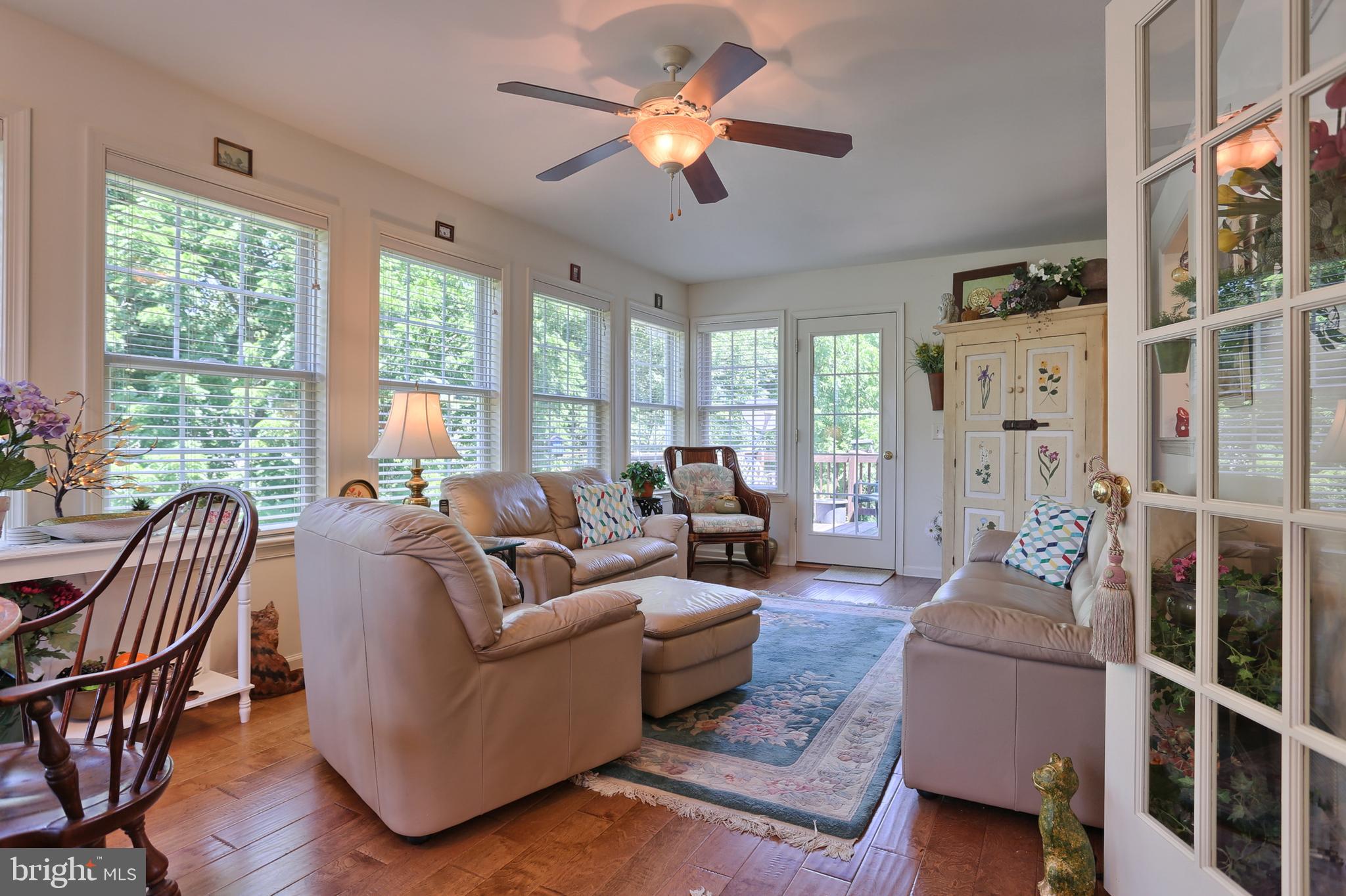 1508 Rolling Meadow Road Lebanon, PA 17046 - Photo 21 of 48 French doors lead to sunroom, ceiling fan