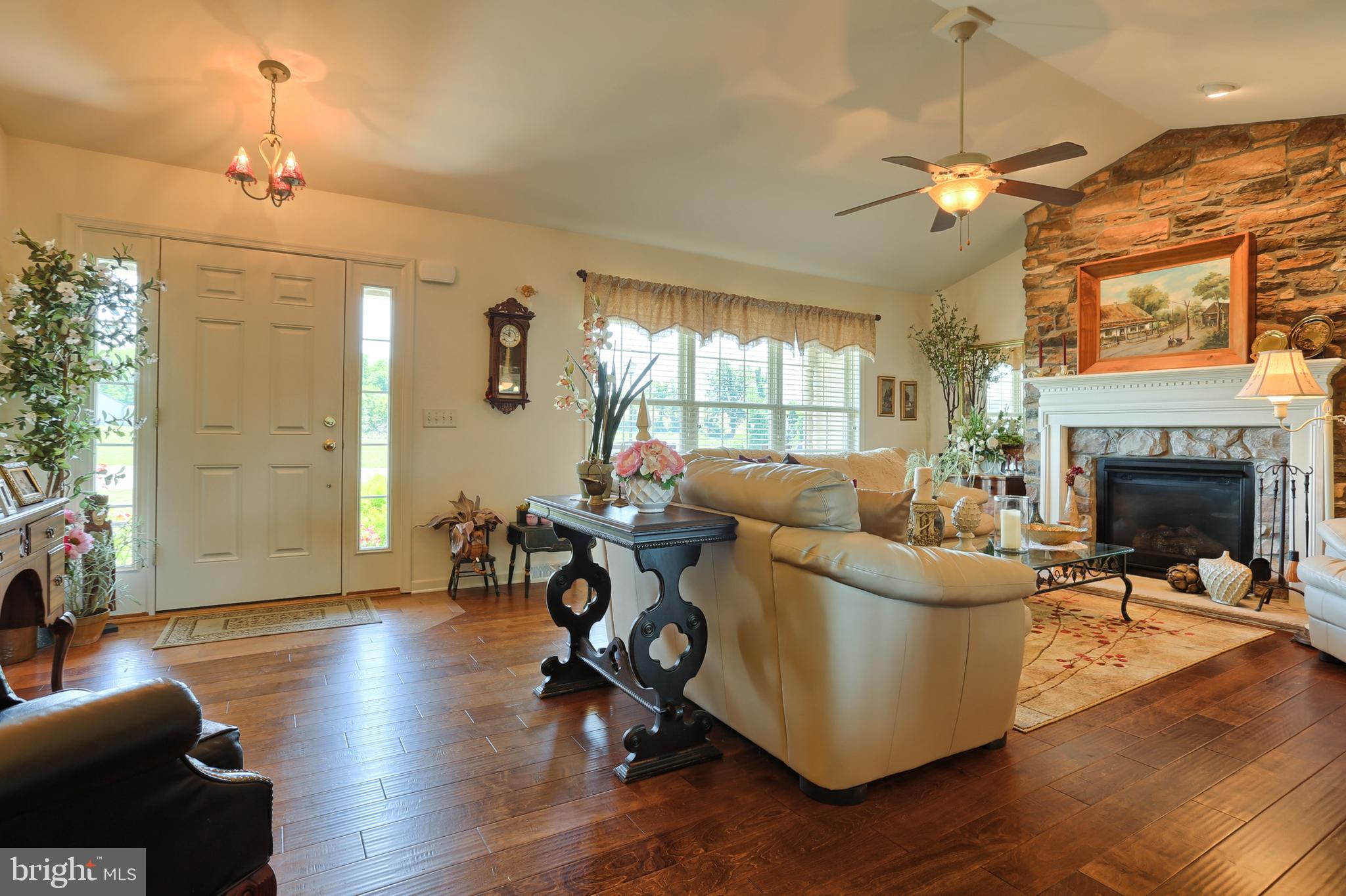 1508 Rolling Meadow Road Lebanon, PA 17046 - Photo 5 of 48 Living room with vaulted ceiling, ceiling fan