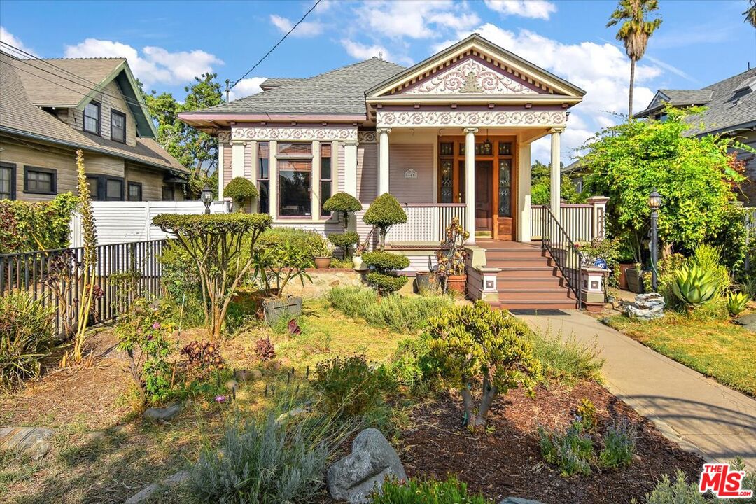 a view of a house with garden