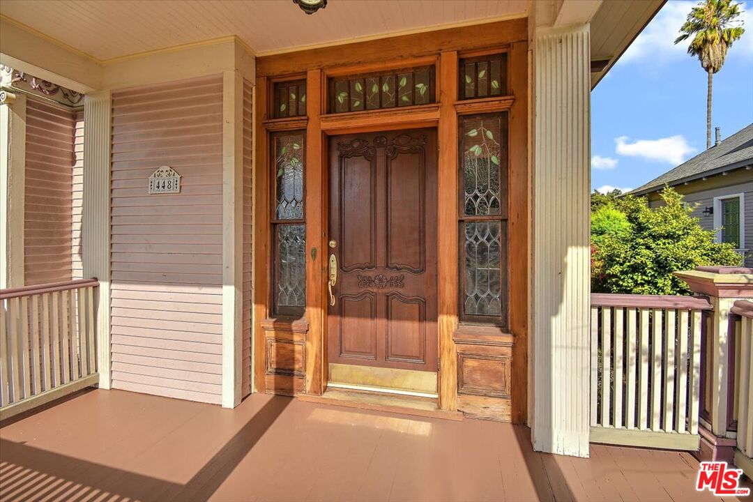448 North Summit Avenue Pasadena, CA 91103 - Photo 3 of 16 a view of a wooden door of the house