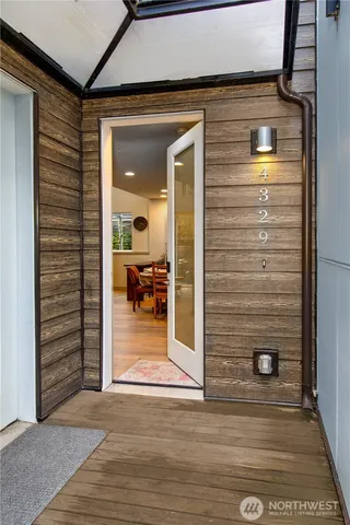 a view of a entryway door front of house