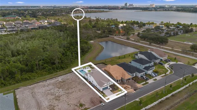 a view of a city with an ocean view