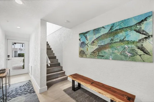 a view of a hallway with entryway