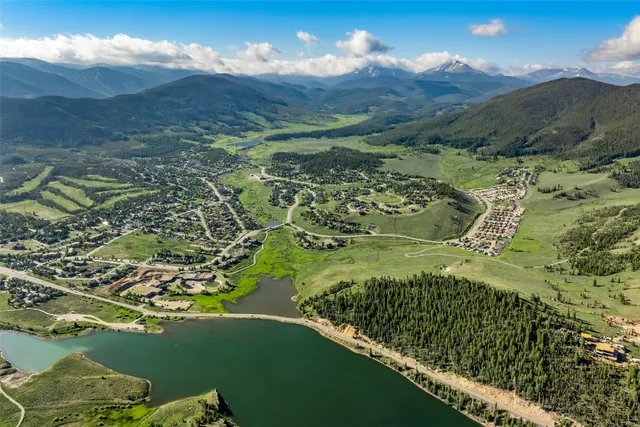 a view of an outdoor space with mountain view