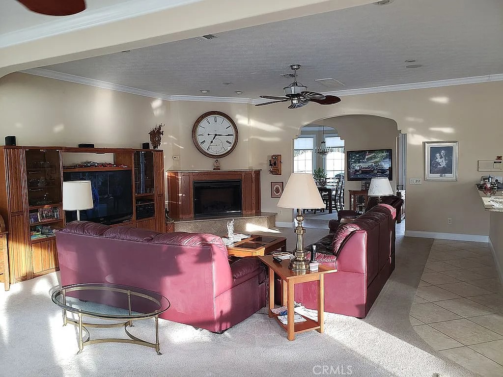1360 South Waterview Drive Inverness, FL 34450 - Photo 18 of 34 a living room with furniture a flat screen tv and a fireplace