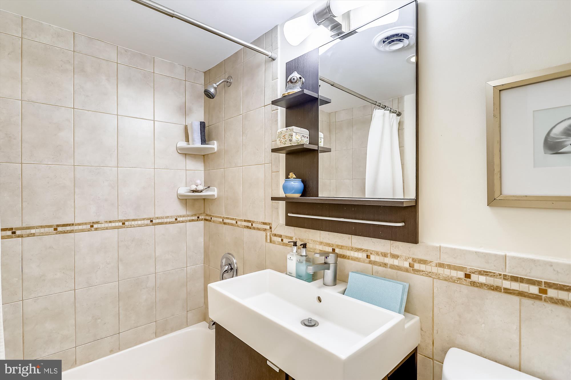 7519 Spring Lake Drive, Unit B1 Bethesda, MD 20817 - Photo 24 of 36 Hall bathroom with tub