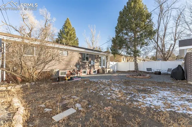 a view of a outdoor space with patio