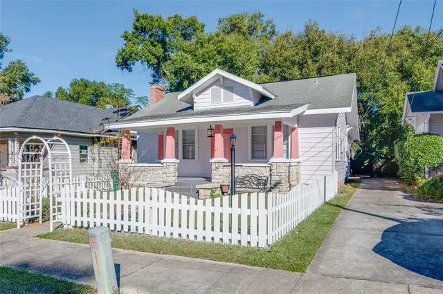 front view of a house with a small yard