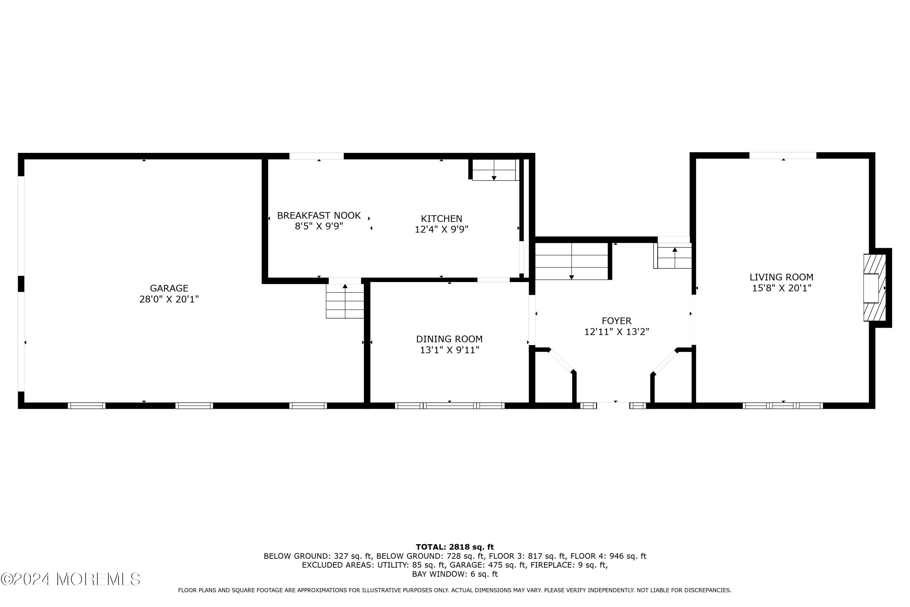 743 Colts Neck Road Freehold, NJ 07728 - Photo 37 of 49 743ColtsNeckRd-FP_main level dimensions