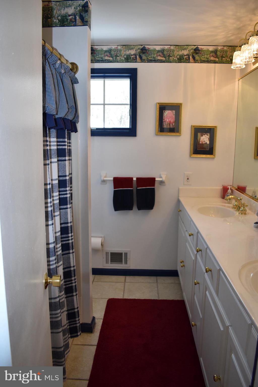 4420 Wynn Road Baltimore, MD 21236 - Photo 20 of 43 a bathroom with a double vanity sink and a mirror
