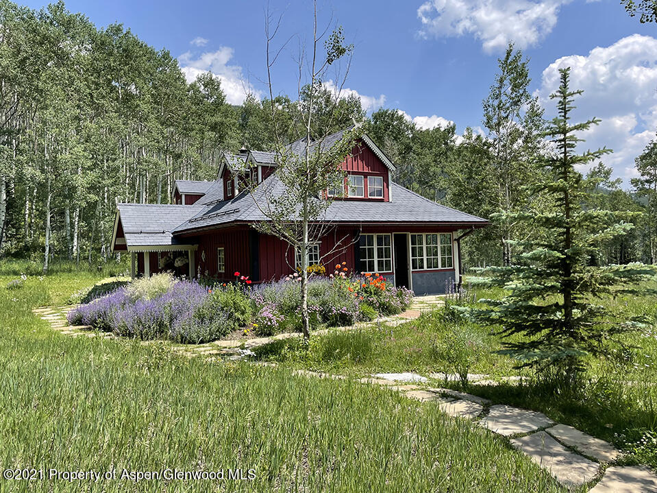 2500 Little Annie Road Aspen, CO 81612 - Photo 3 of 18 a front view of a house with a yard and potted plants