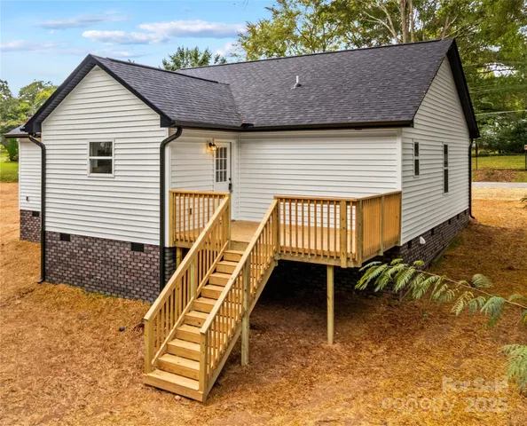 a view of a house with a balcony
