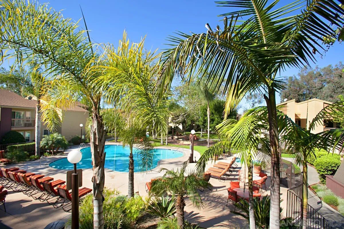 5906 Rancho Mission Road, Unit 5 San Diego, CA 92108 - Photo 23 of 33 a view of a park with palm trees