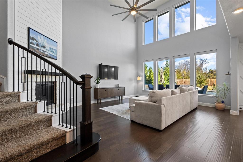 13798 Fernando Road Frisco, TX 75035 - Photo 5 of 39 a living room with furniture and hard wood floor