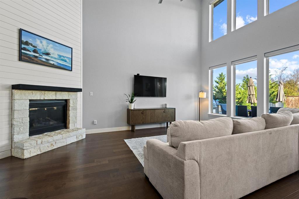 13798 Fernando Road Frisco, TX 75035 - Photo 6 of 39 a living room with furniture and a fireplace