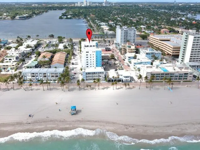 a view of city and an ocean
