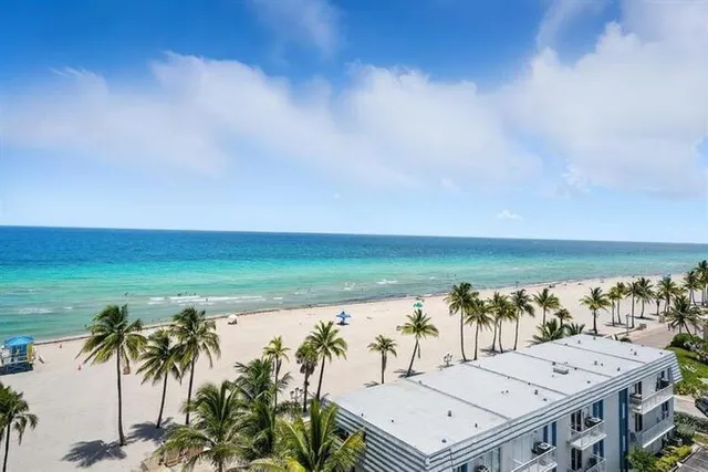 a view of an ocean and beach