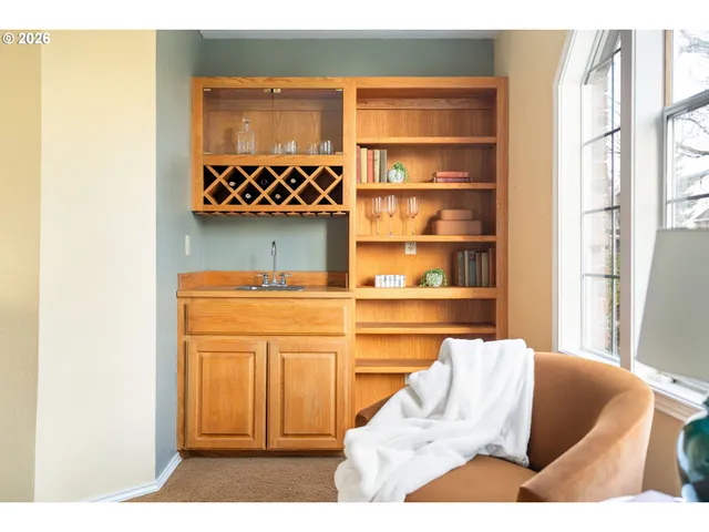 a living room with a couch and a table