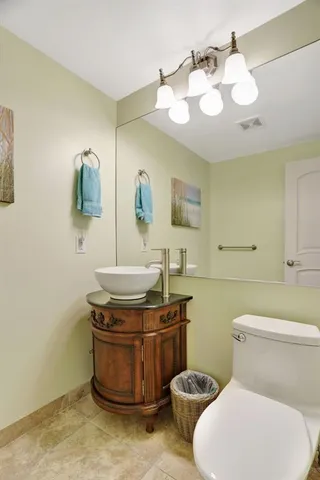 a kitchen with a stove and a microwave