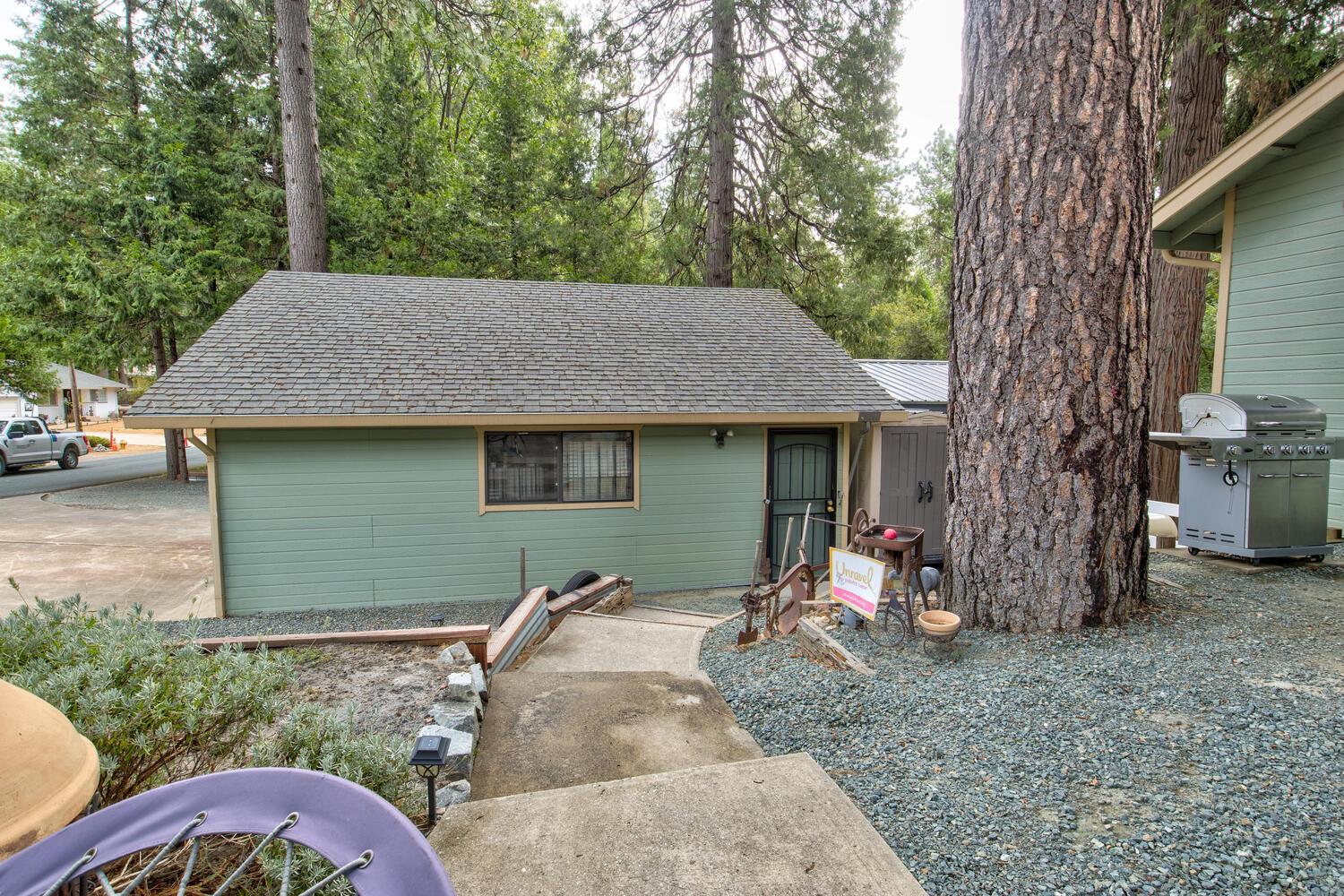 23832 Old Madrone Road Pioneer, CA 95666 - Photo 33 of 48 a view of a house with backyard space and balcony
