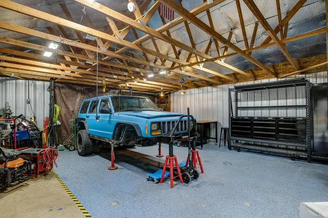 a view of a chairs in garage