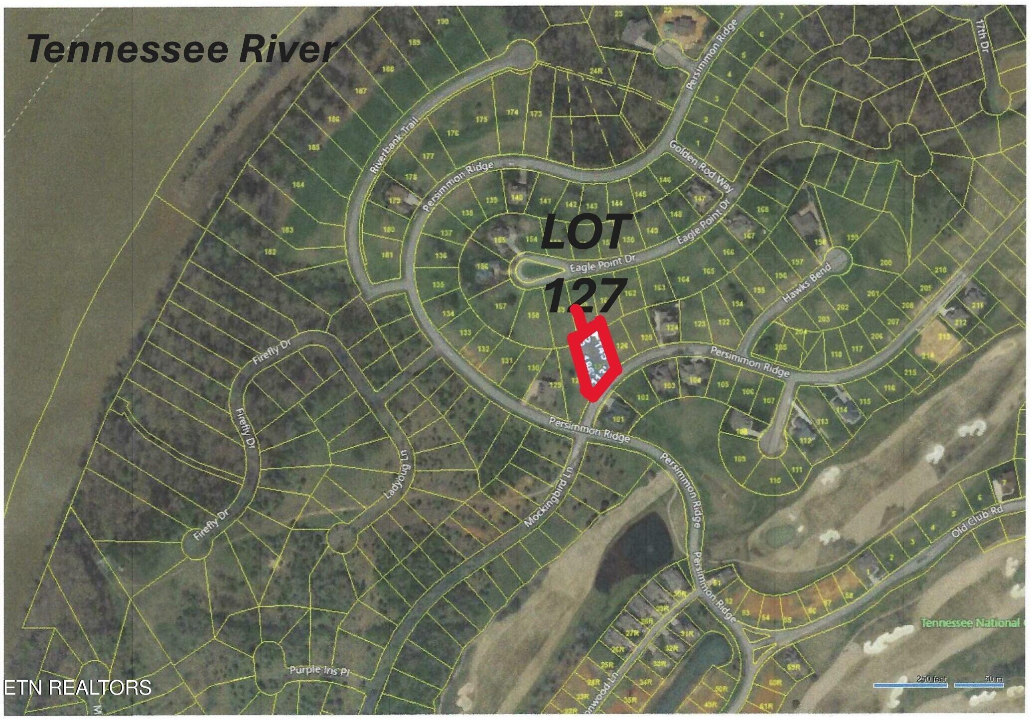 211 Chestnut Lane Loudon, TN 37774 - Photo 13 of 13 Plat Map Showing Lot-River_lines drawn o