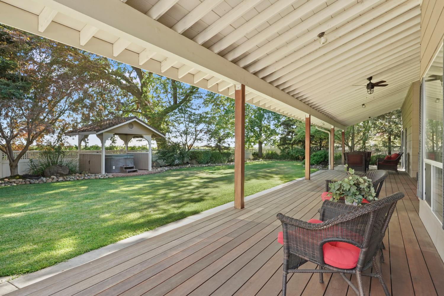 450 West Turner Road Lodi, CA 95242 - Photo 33 of 63 Covered back porch runs the full length of the house, has beautiful views.