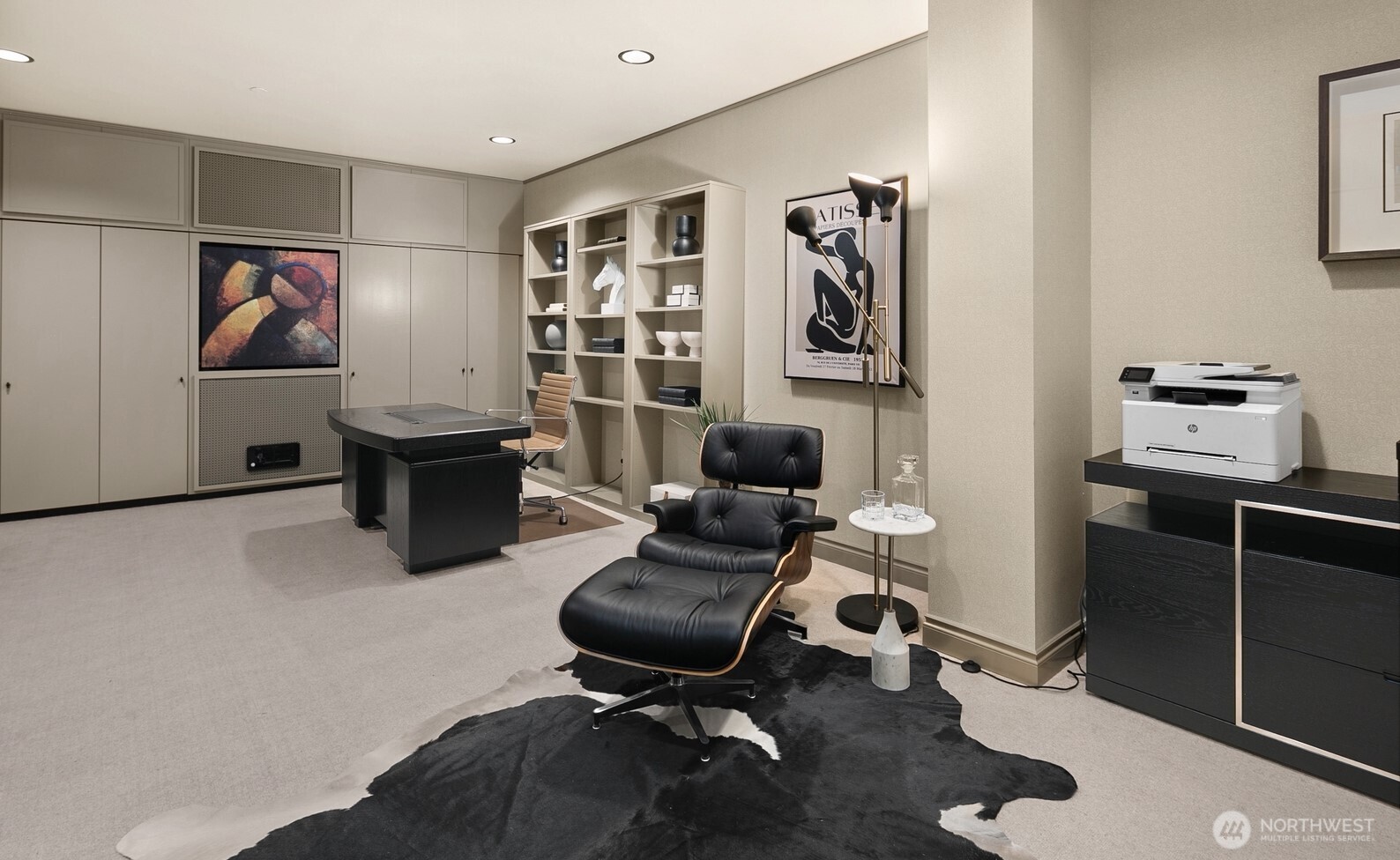 505 West Mercer Place, Unit 101 Seattle, WA 98119 - Photo 15 of 24 a view of a workspace with furniture and cabinet