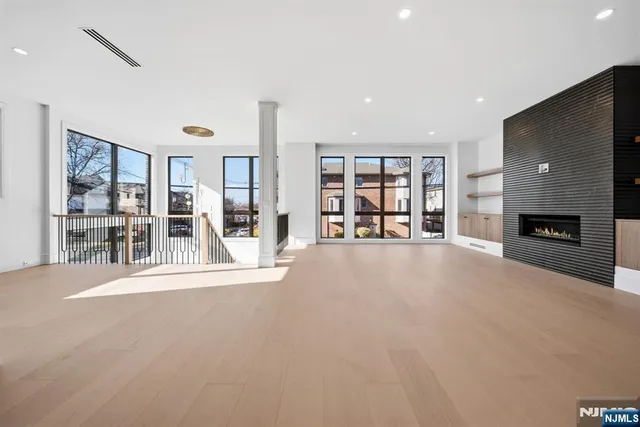 a view of livingroom with furniture and fireplace