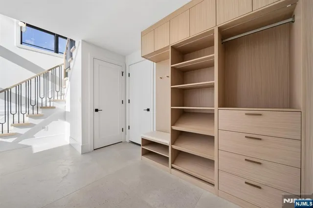 a view of a wooden door