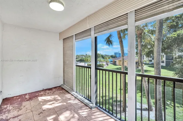 a view of balcony with city view