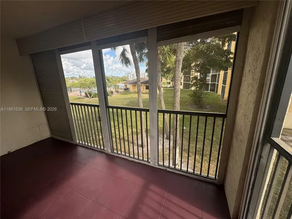 a view of a balcony