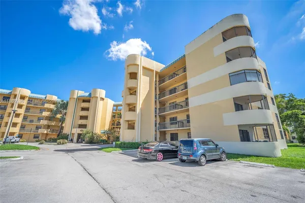 a car parked in front of a building
