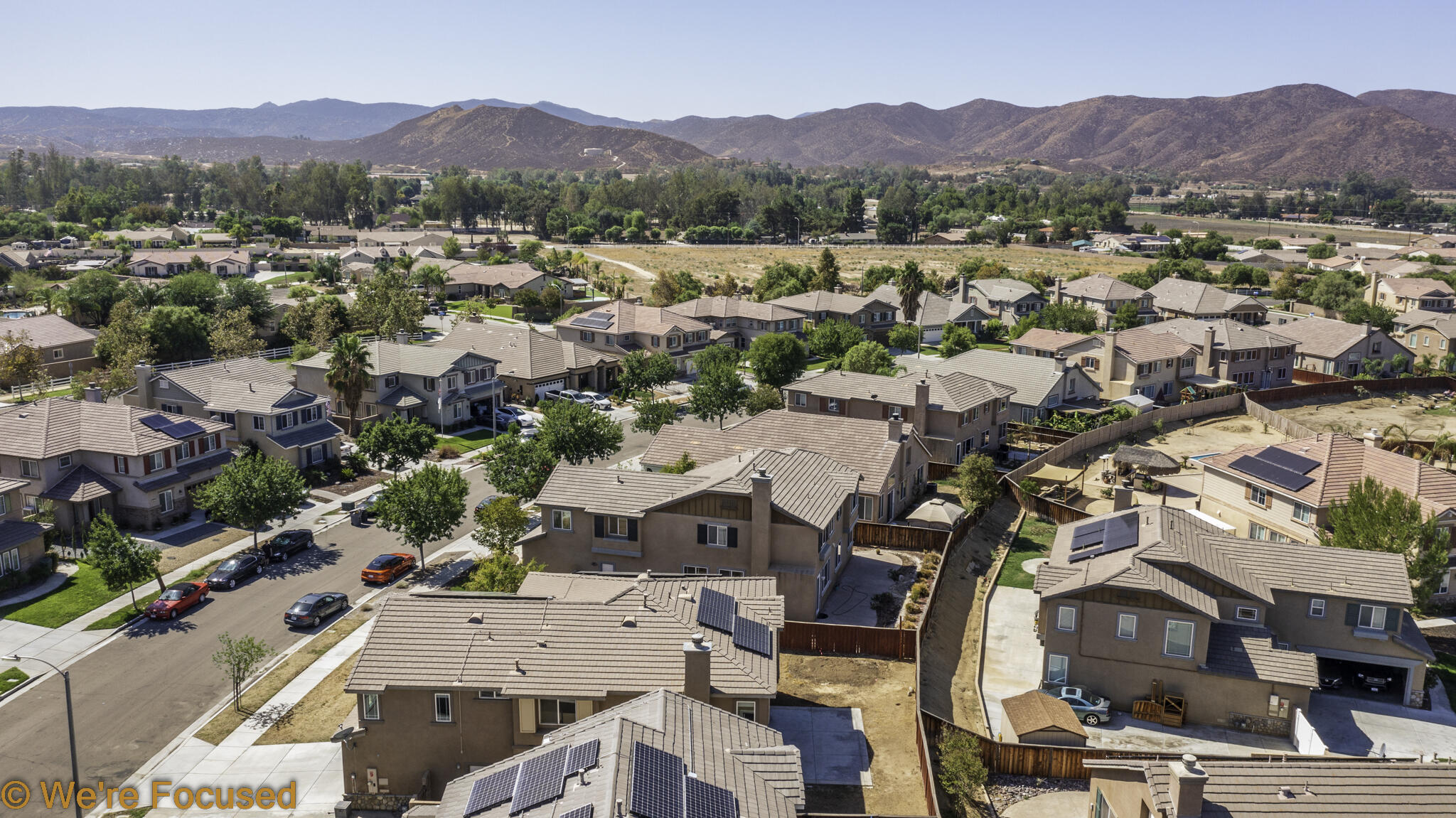688 Suncup Circle Hemet, CA 92543 - Photo 50 of 65 an aerial view of residential houses with outdoor space