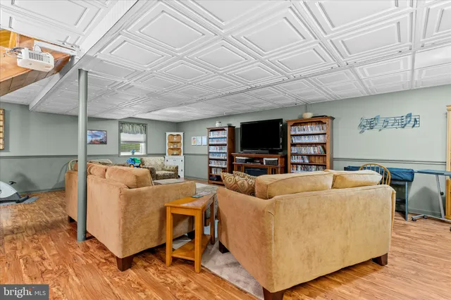 a living room with furniture and a couch