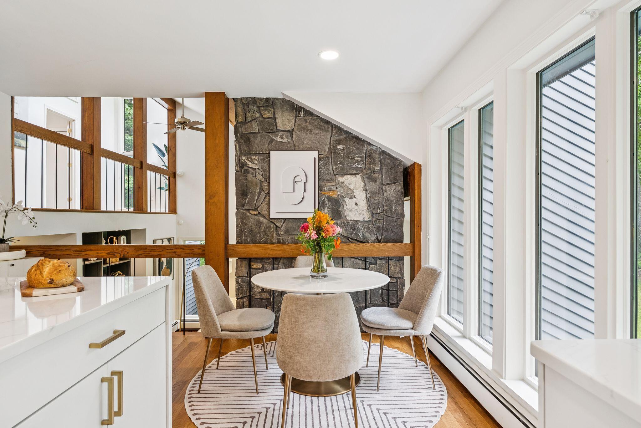 53 Waites Landing Road Falmouth, ME 04105 - Photo 33 of 71 Stonework behind the breakfast nook