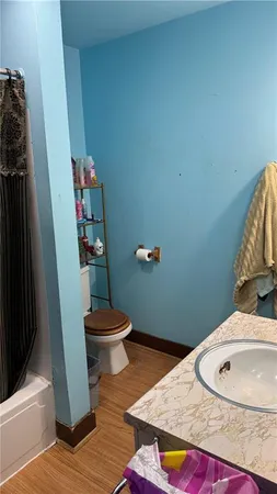 a bathroom with a sink and a toilet