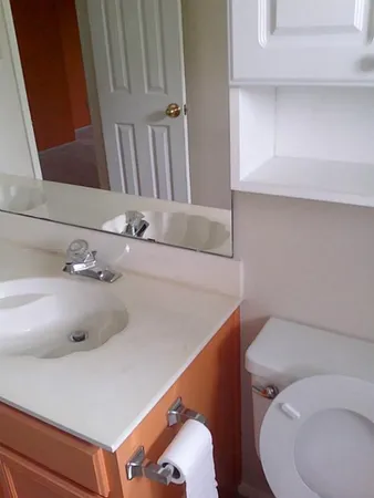 a bathroom with a sink and a toilet
