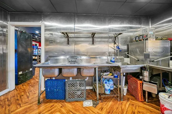 a storage room with washer and dryer