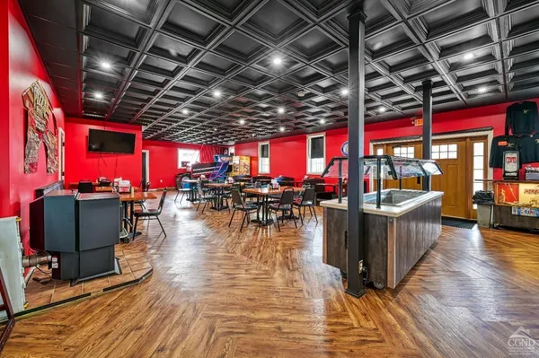 a view of storage and utility room with washer and dryer