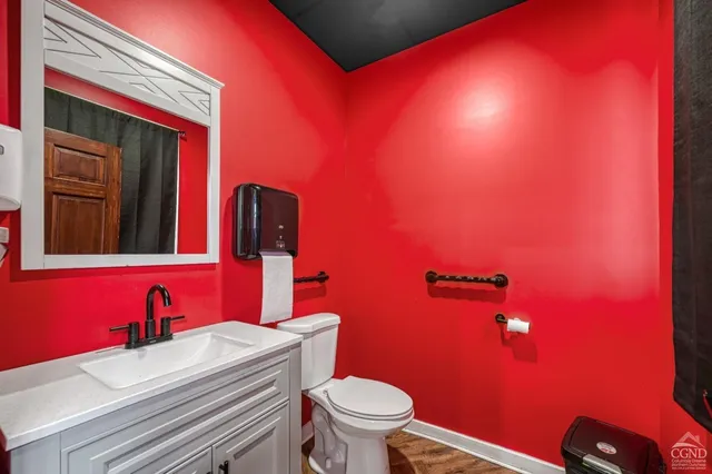 a view of the entertaining space