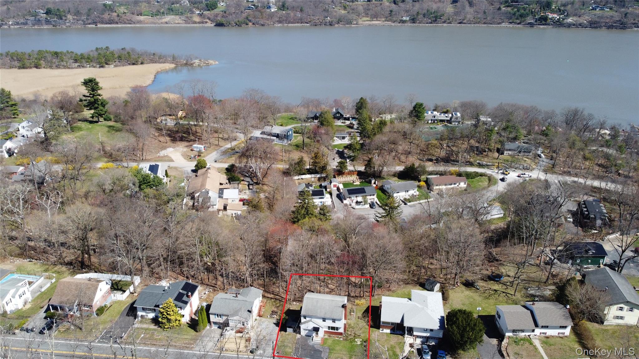 154 Old State Road Highland Falls, NY 10928 - Photo 44 of 49 Aerial view of home looking east towards Hudson River.
