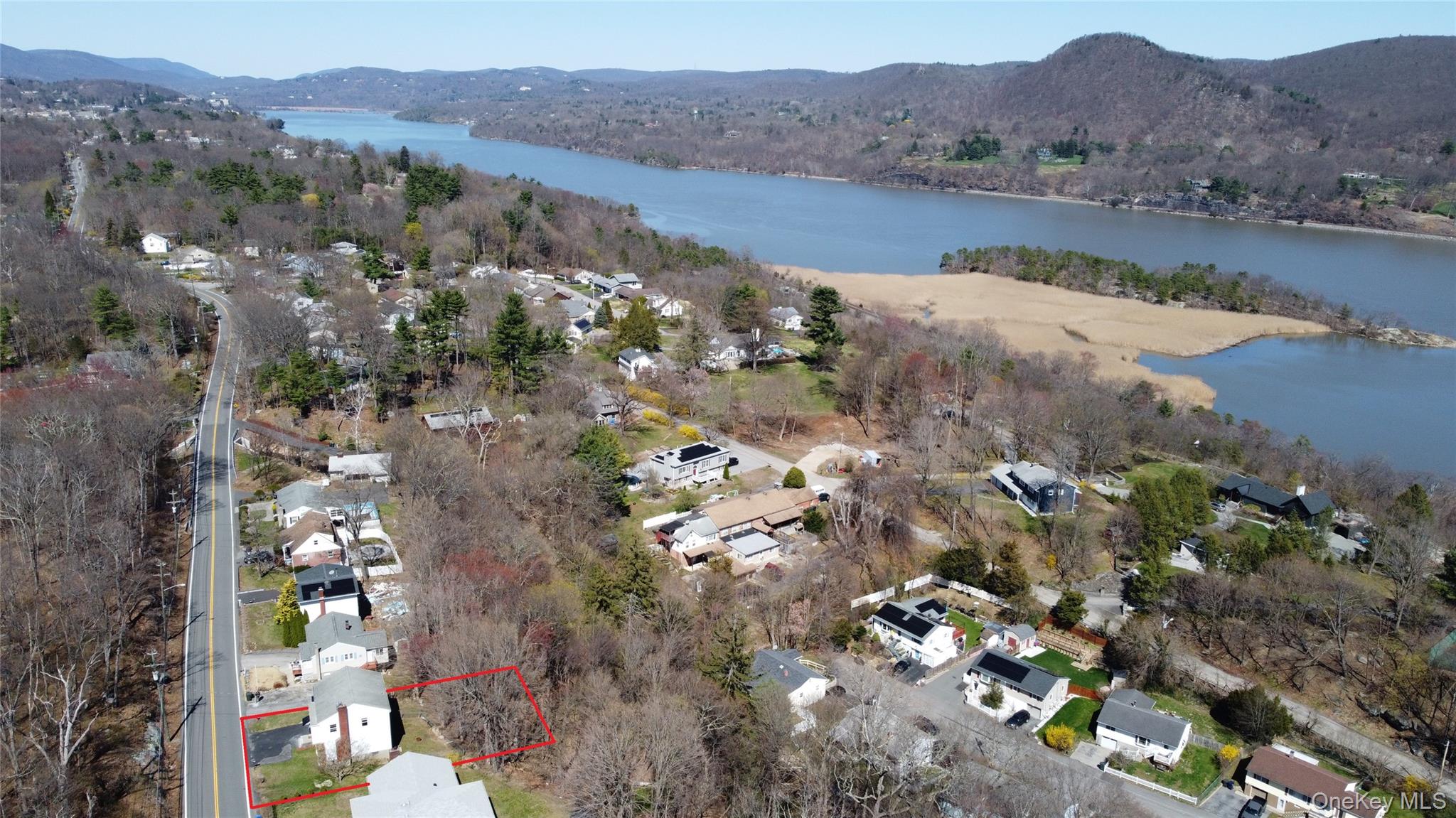 154 Old State Road Highland Falls, NY 10928 - Photo 45 of 49 Aerial view of home looking northeast towards Hudson River and West Point.