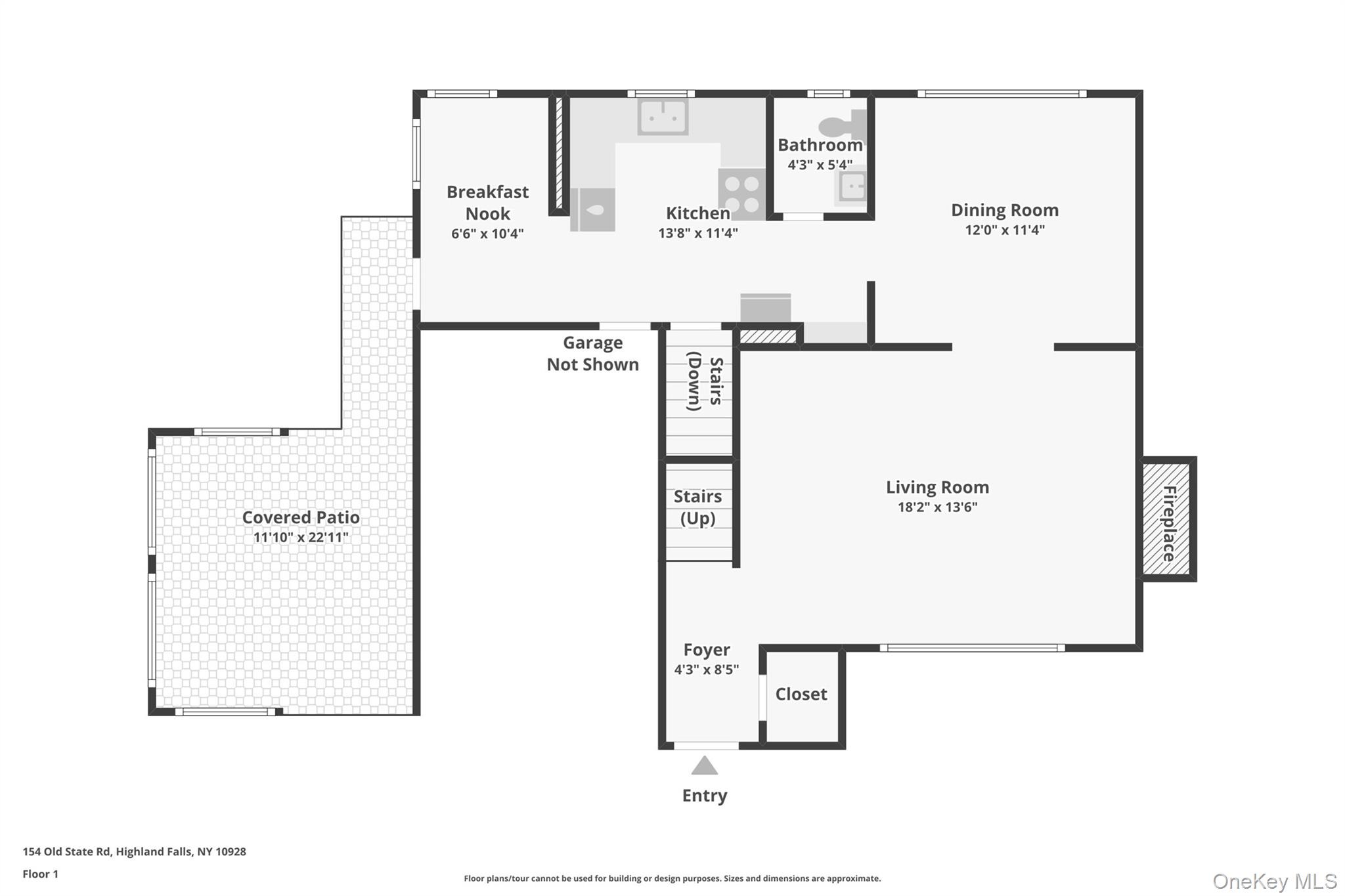 154 Old State Road Highland Falls, NY 10928 - Photo 47 of 49 First floor plan.