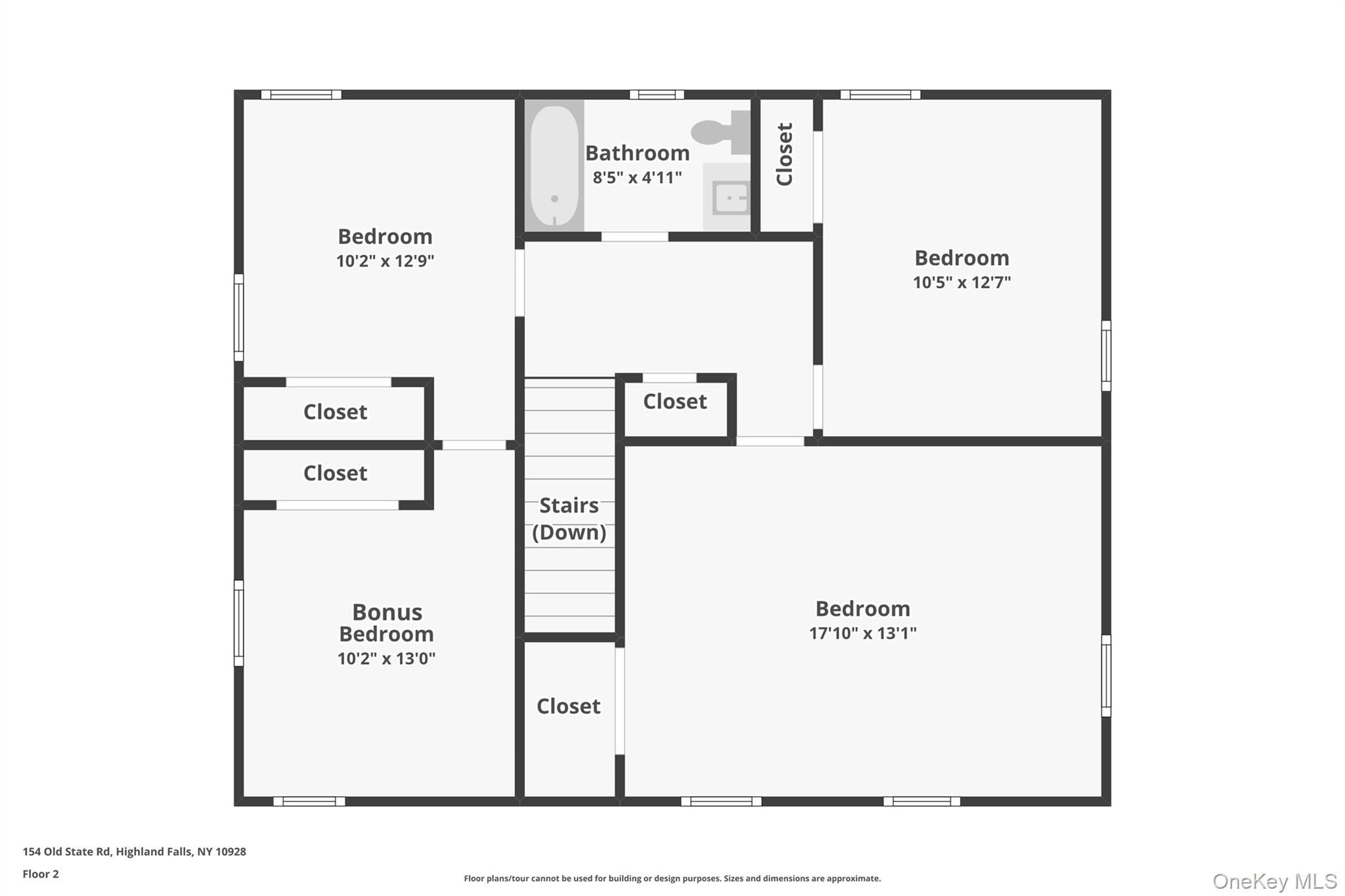 154 Old State Road Highland Falls, NY 10928 - Photo 48 of 49 Second floor plan.