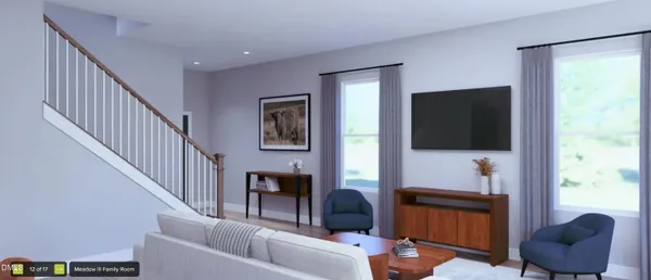 a room with furniture and a window