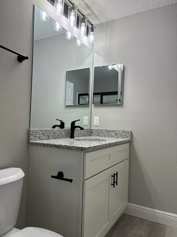 a view of a glass door