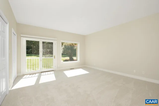a view of a lake with mountains in the background