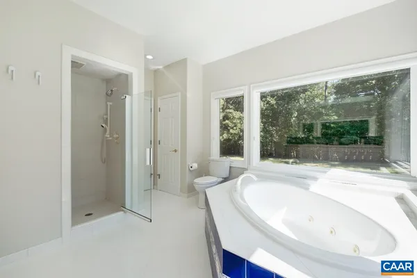 a view of a lake with mountain in the background