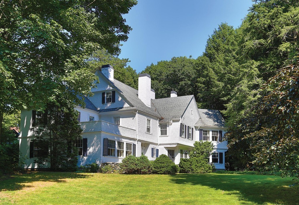 40 Dunster Road Brookline, MA 02467 - Photo 9 of 10 a front view of a house with a garden